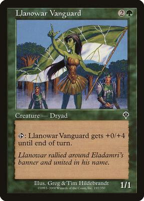 Llanowar Vanguard card from Invasion