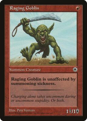 Raging Goblin (Flavor Text) card from Portal