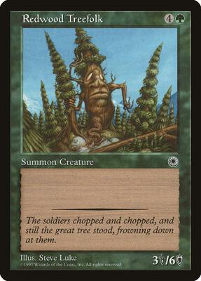 Redwood Treefolk card from Portal