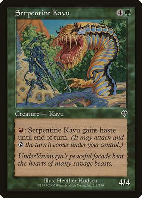 Serpentine Kavu card from Invasion