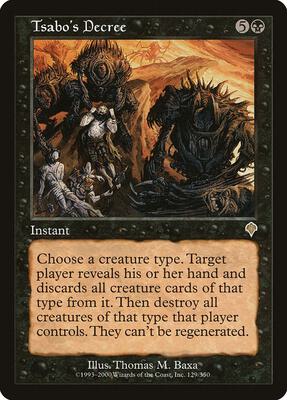Tsabo's Decree card from Invasion