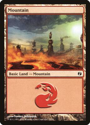Mountain (75) card from Duel Decks: Venser vs. Koth