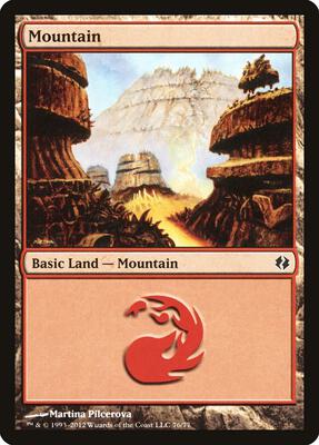 Mountain (76) card from Duel Decks: Venser vs. Koth