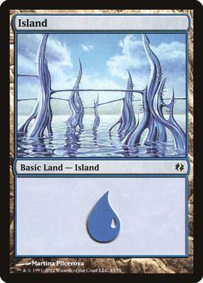 Island (43) card from Duel Decks: Venser vs. Koth