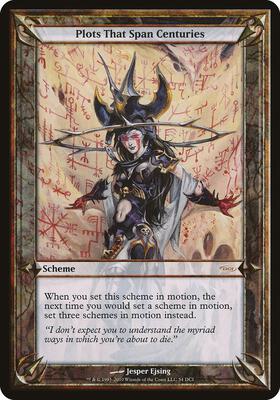 Plots That Span Centuries (Release Event Promo) card from Oversize Cards