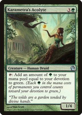 Karametra's Acolyte card from Gift Boxes and Promos