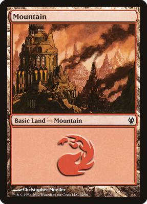 Mountain (42) card from Duel Decks: Izzet vs. Golgari