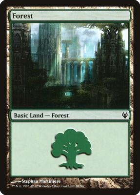 Forest (87) card from Duel Decks: Izzet vs. Golgari