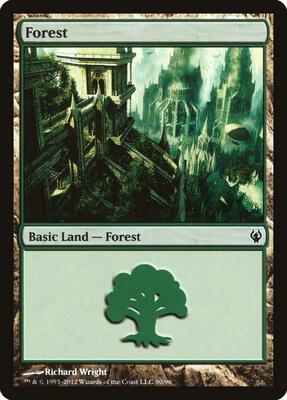 Forest (90) card from Duel Decks: Izzet vs. Golgari
