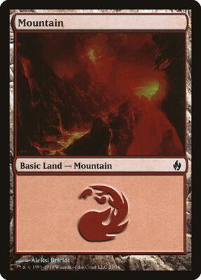 Mountain (33) card from Premium Deck Series: Fire and Lightning