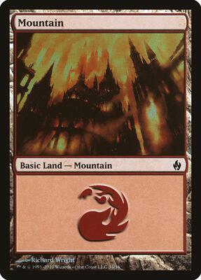 Mountain (34) card from Premium Deck Series: Fire and Lightning