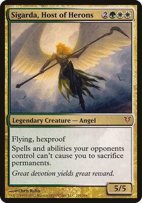Sigarda, Host of Herons (Avacyn Restored) card from Oversize Cards