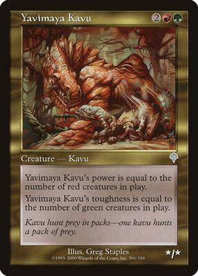 Yavimaya Kavu card from Invasion