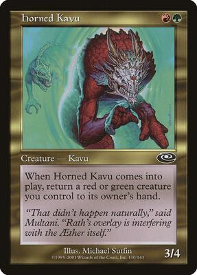 Horned Kavu card from Planeshift