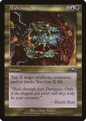 Malicious Advice card from Planeshift