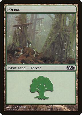 Forest (246) card from Magic 2010 (M10)