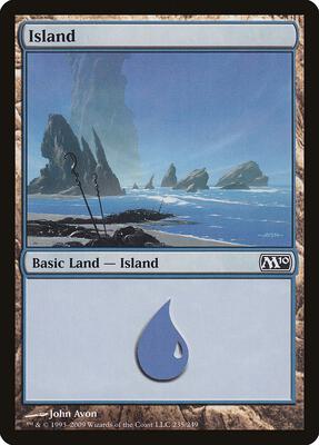 Island (235) card from Magic 2010 (M10)