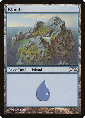 Island (236) card from Magic 2010 (M10)