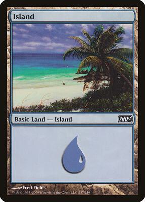 Island (237) card from Magic 2010 (M10)