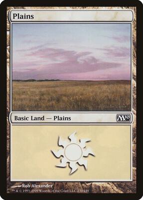 Plains (230) card from Magic 2010 (M10)