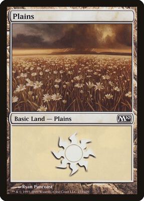 Plains (233) card from Magic 2010 (M10)