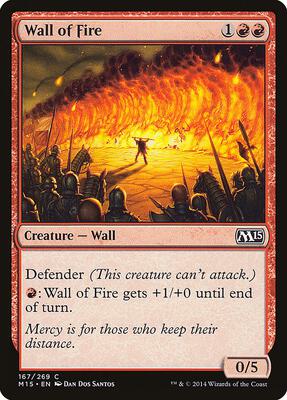 Wall of Fire card from Magic 2015 (M15)