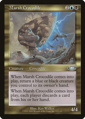 Marsh Crocodile card from Planeshift