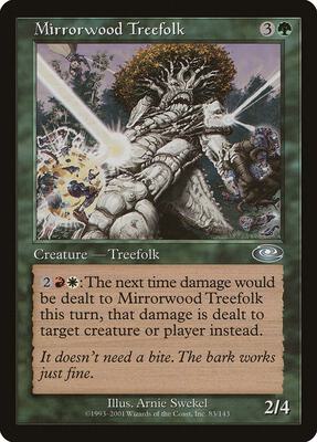Mirrorwood Treefolk card from Planeshift