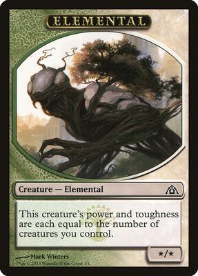 Elemental Token card from Dragon's Maze