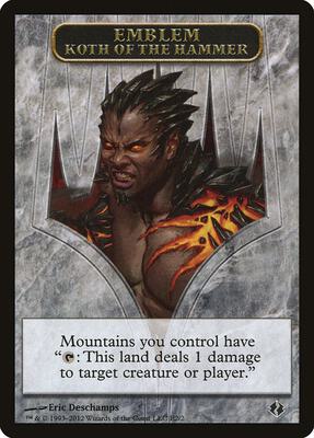 Emblem - Koth of the Hammer card from Duel Decks: Venser vs. Koth