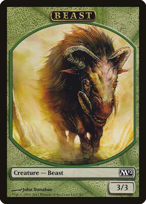 Beast Token card from Magic 2012 (M12)