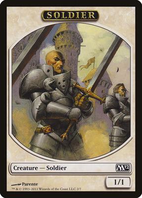 Soldier Token card from Magic 2012 (M12)