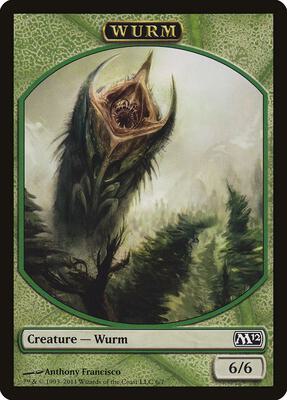 Wurm Token card from Magic 2012 (M12)