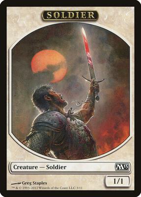 Soldier Token card from Magic 2013 (M13)