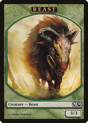 Beast Token card from Magic 2014 (M14)