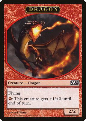 Dragon Token card from Magic 2014 (M14)