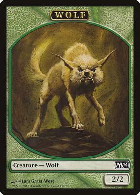 Wolf Token card from Magic 2014 (M14)
