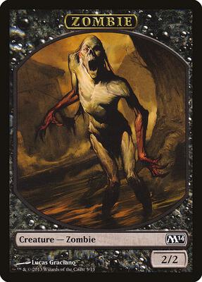 Zombie Token card from Magic 2014 (M14)