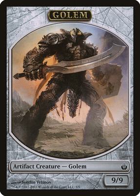 Golem Token card from Mirrodin Besieged
