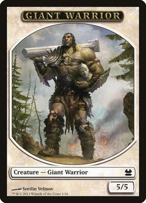 Giant Warrior Token card from Modern Masters