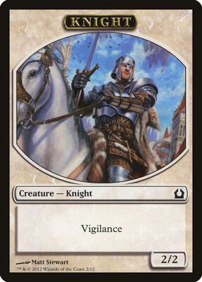 Knight Token card from Return to Ravnica