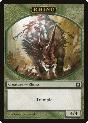 Rhino Token card from Return to Ravnica
