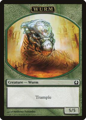 Wurm Token card from Return to Ravnica