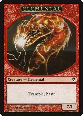 Elemental Token card from Zendikar