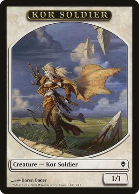 Kor Soldier Token card from Zendikar