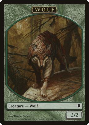 Wolf Token card from Zendikar