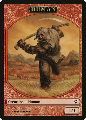 Human Token (7) card from Avacyn Restored