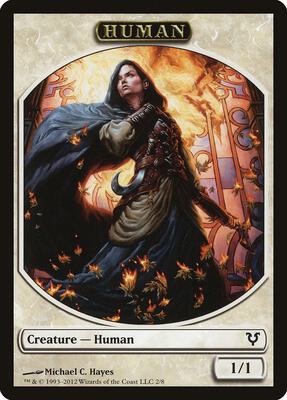 Human Token (2) card from Avacyn Restored