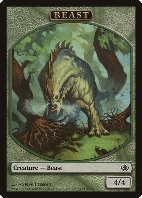 Beast Token (4/4) card from Duel Decks: Garruk vs. Liliana