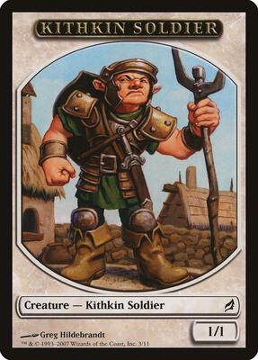 Kithkin Soldier Token card from Lorwyn